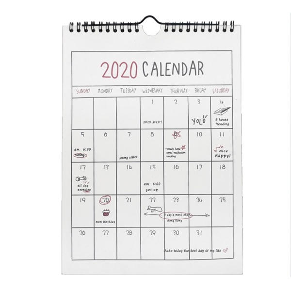 2020 Wall Calendar 365 days Desk Calendar