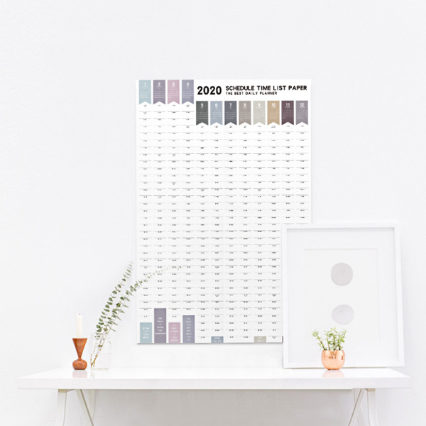 2020 365 days Paper Wall Calendar Daily Planner