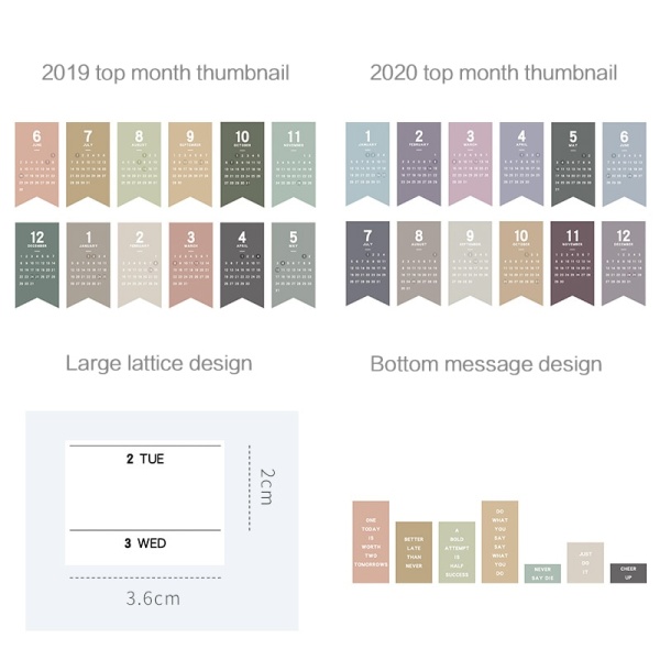 2020 365 days Paper Wall Calendar Daily Planner