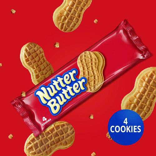 Nutter Butter Cookies, 1.9 oz Pack, 48 Packs/Carton
