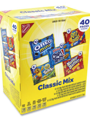 Cookie and Cracker Classic Mix, Assorted Flavors, 1 oz Pack, 40 Packs/Box