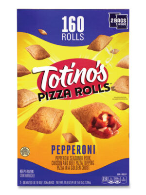Pepperoni Pizza Rolls, 39.9 oz Bag, 80 Rolls/Bag, 2 Bags/Carton