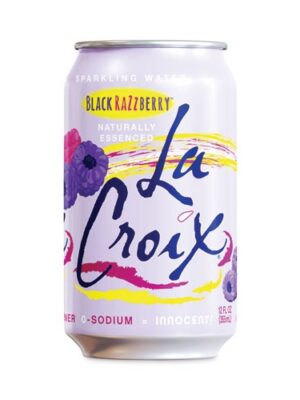 Sparkling Water, Black Razzberry, 12 oz Can, 12 Cans/Pack, 2 Packs/Carton