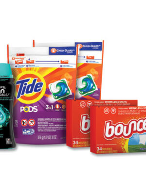 Better Together Laundry Care Bundle, (2) Bags Tide Pods, (2) Boxes Bounce Dryer Sheets, (1) Bottle Downy Unstopables